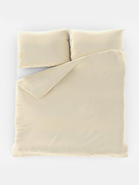 Kvalitex Сатенено френско спално бельо LUXURY COLLECTION 1+2, 240x200, 70x90cm сметанovo