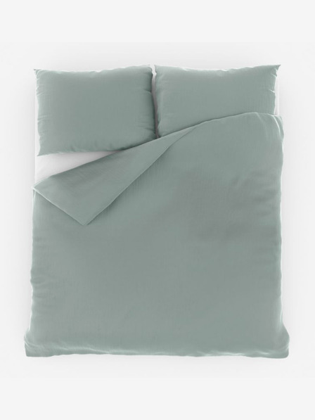 Kvalitex Френски муселинов спален комплект 220x200, 70x90cm светлозелен Kvalitex