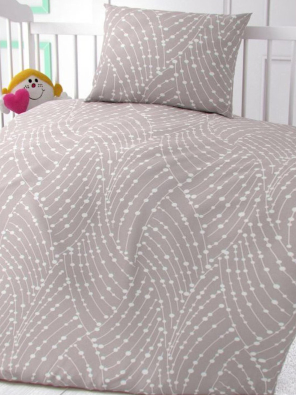 Kvalitex Памучно спално бельо за детско легло Astra сиво