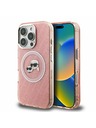 Karl Lagerfeld Karl Lagerfeld IML K&CH Heads Повтарящ се лого MagSafe Заден калъф за iPhone 16 Pro Pink
