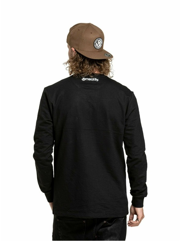 Meatfly Meatfly мъжка тениска с дълъг ръкав Harvey Black | Черна | Размер