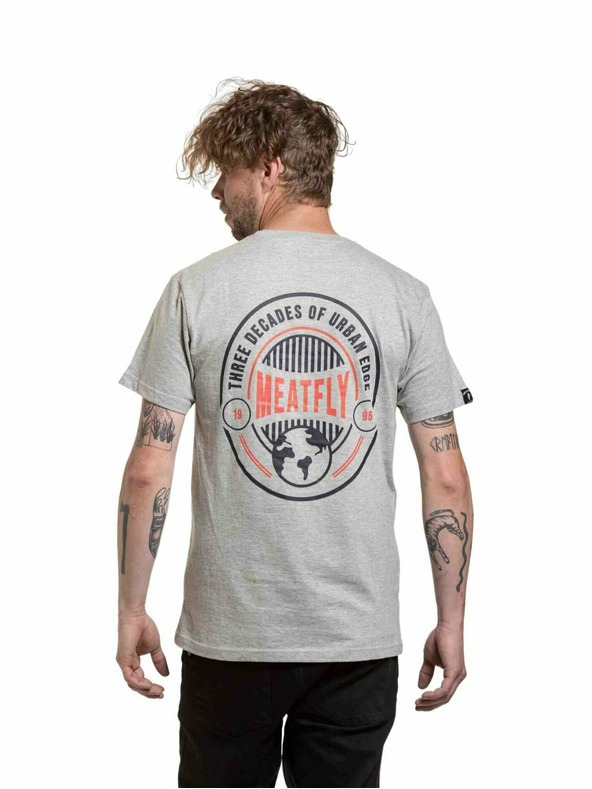 Meatfly Meatfly мъжка тениска Yvans Round Globus Patch Grey