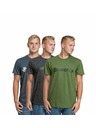Meatfly Meatfly опаковка мъжки тениски MF Logo Multipack Charcoal Heather/Olive/Navy Heather | Сива