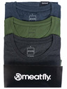 Meatfly Meatfly опаковка мъжки тениски Basic Multipack Charcoal Heather/Olive/Navy Heather | Сива | Размер