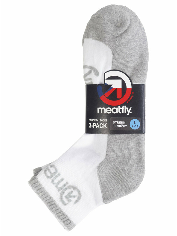 Meatfly Meatfly чорапи Middle Triple pack White | Бяла | Размер