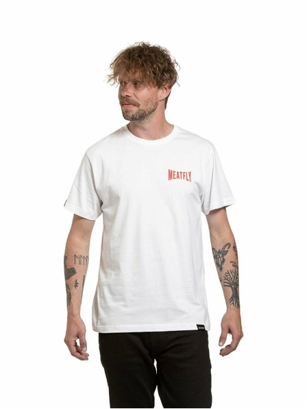 Meatfly Meatfly мъжка тениска Yvans Round Globus Patch White