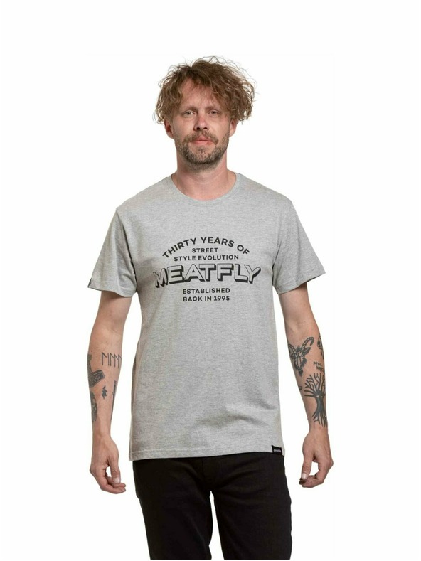 Meatfly Meatfly мъжка тениска Yvans Written Patch Grey