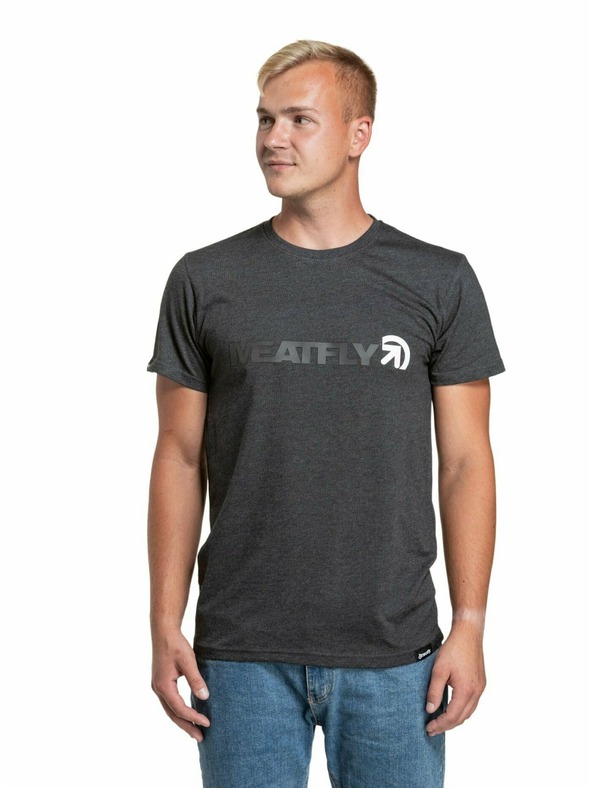 Meatfly Meatfly мъжка тениска Logex Charcoal Heather | Сива | Размер