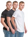 Meatfly Meatfly опаковка мъжки тениски Basic Multipack Black/Charcoal Heather/White | Черна | Размер