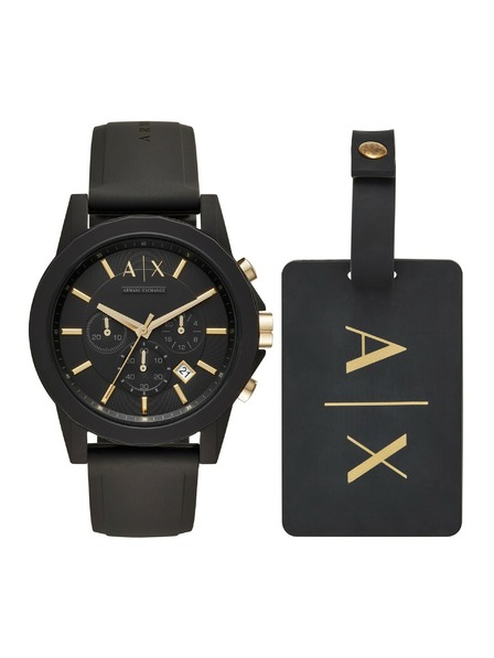 Armani Exchange Armani Exchange мъжки подаръчен комплект Outerbanks часовник и куфарен ремък AX7105