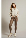 Moodo Дамски панталони кафяви