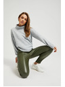 Moodo Дамски панталони свежо маслинени