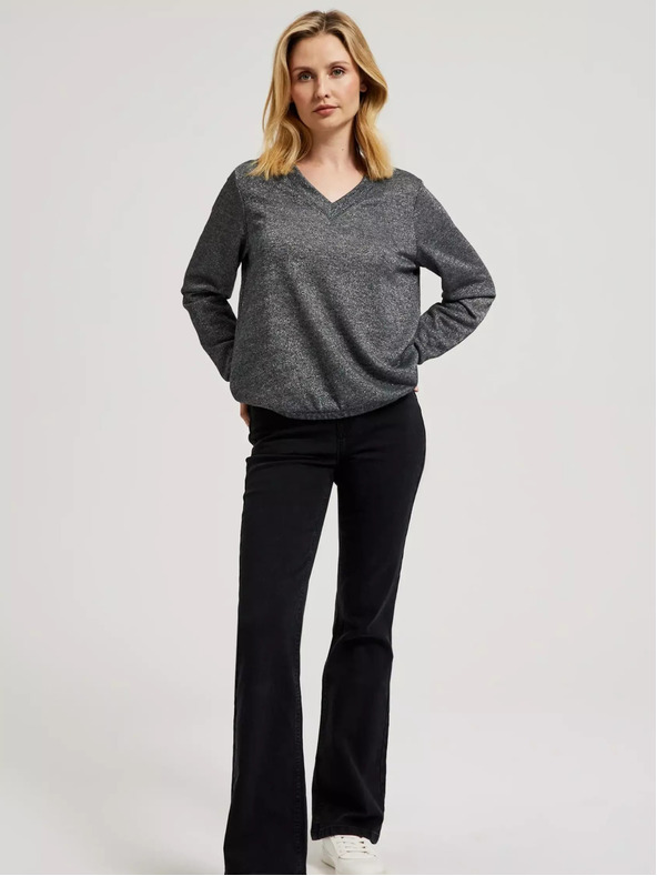 Moodo Дамски суитшърт - сив меланж