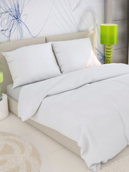 Kvalitex Френско креп спално бельо 200x200, 70x90cm бяло Kvalitex