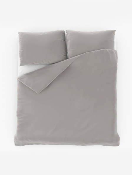 Kvalitex Сатенов спален комплект Luxury Collection 140x200, 70x90 см светлосив Kvalitex