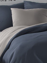 Kvalitex Сатенено френско спално бельо LUXURY COLLECTION 1+2, 220x200, 70x90см тъмносиво / светлосиво