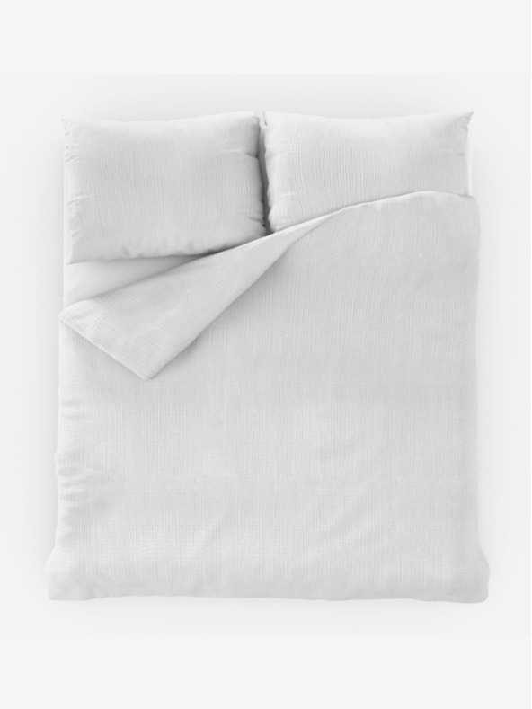 Kvalitex Френски удължен креп спален комплект 240x220, 70x90cm бял Kvalitex