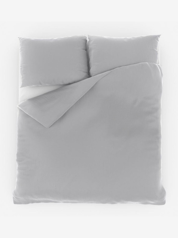 Kvalitex Френско муселиново спално бельо 200x200, 70x90cm светло сиво Kvalitex