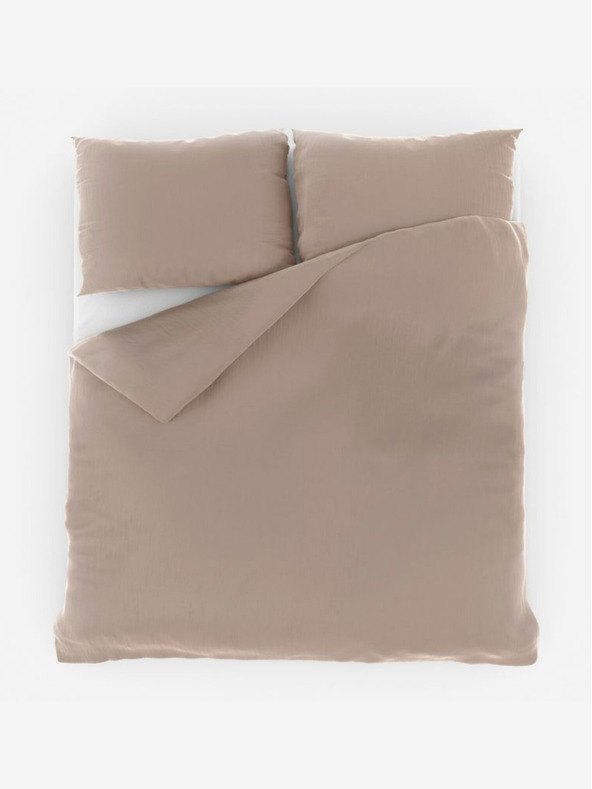 Kvalitex Френски муселинов спален комплект 220x200, 70x90cm бежов Kvalitex