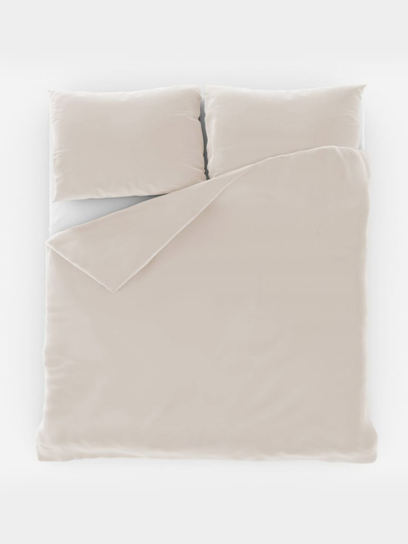 Kvalitex Френски едноцветен памучен спален комплект 220x200, 70x90cm бял