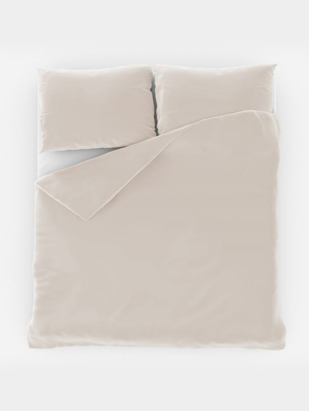 Kvalitex Френски едноцветен памучен спален комплект 220x200, 70x90cm бял