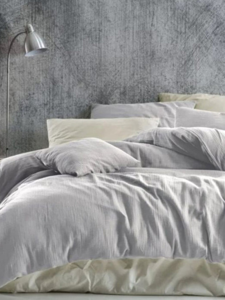 Kvalitex Муселиново спално бельо 140x200, 70x90cm светлосиво Kvalitex