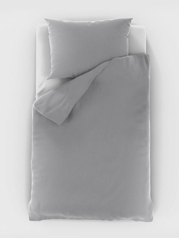 Kvalitex Муселиново спално бельо 140x200, 70x90cm светлосиво Kvalitex