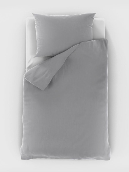 Kvalitex Муселиново спално бельо 140x200, 70x90cm светлосиво Kvalitex