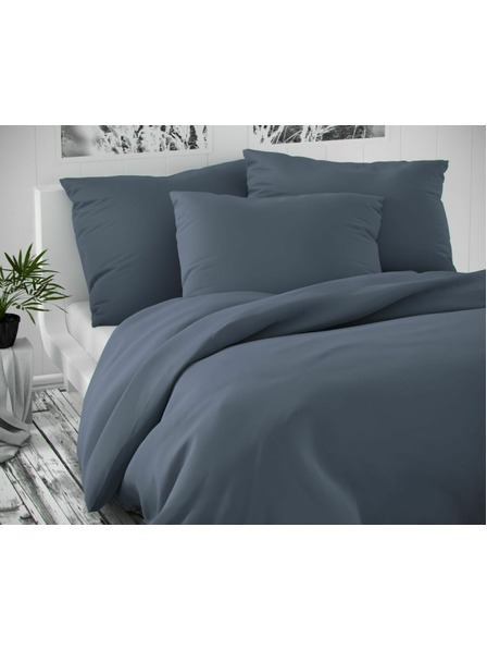 Kvalitex Сатенено спално бельо Luxury Collection 140x200, 70x90cm тъмносиво Kvalitex