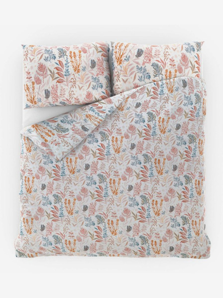 Kvalitex Сатенено френско спално бельо Luxury Collection 1+2, 200x200, 70x90cm Корален градина Kvalitex