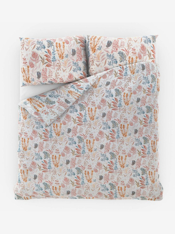 Kvalitex Сатенено френско спално бельо Luxury Collection 1+2, 220x200, 70x90cm Coral garden Kvalitex