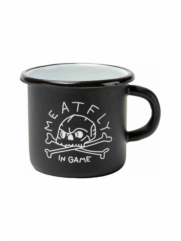 Meatfly Meatfly емайлирана метална чаша 0,4 L | Черна | Обем 0,4 L