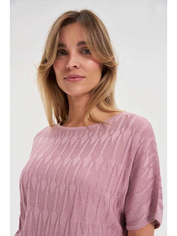Moodo Розов плетен топ Moodo