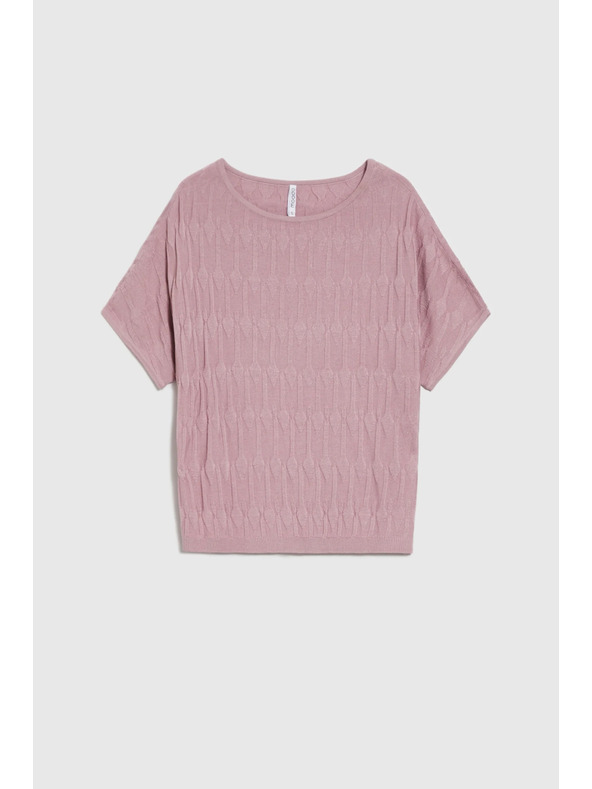 Moodo Розов плетен топ Moodo