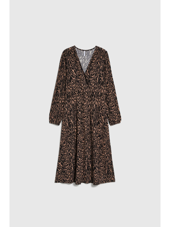 Moodo Кафяви щамповани рокли Moodo