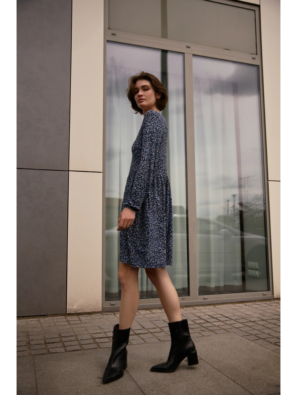 Moodo Синя шарена рокля Moodo