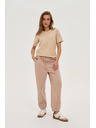 Moodo Бежова тениска с къс ръкав Moodo
