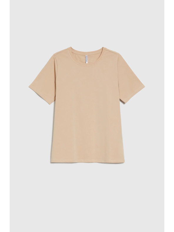Moodo Бежова тениска с къс ръкав Moodo