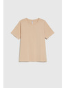 Moodo Бежова тениска с къс ръкав Moodo