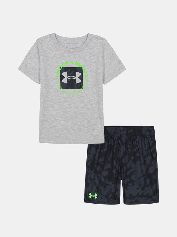 Under Armour Момчешки комплект Under Armour UA PRINTED SS SHORT SET-GRY