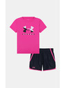 Under Armour Детски комплект Under Armour UA LOGO WOVEN SHORT SET-PNK
