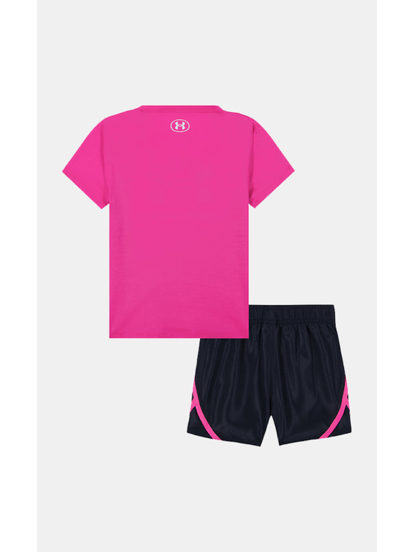 Under Armour Детски комплект Under Armour UA LOGO WOVEN SHORT SET-PNK