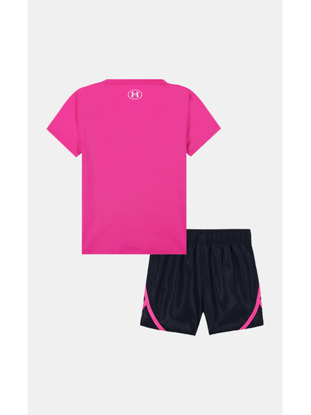 Under Armour Детски комплект Under Armour UA LOGO WOVEN SHORT SET-PNK