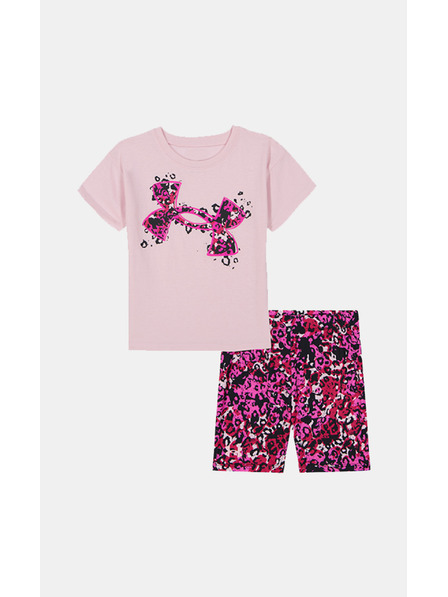 Under Armour Детски комплект Under Armour UA PRINTED BIKE SHORT SET-PNK