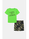 Under Armour Момчешки комплект Under Armour UA TECH PRINTED SS SHORT SET-GRN