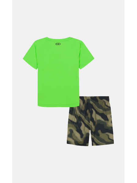 Under Armour Момчешки комплект Under Armour UA TECH PRINTED SS SHORT SET-GRN