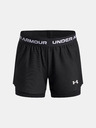 Under Armour Момичешки къси панталони Under Armour UA Tech Play Up 2n1 Short-BLK