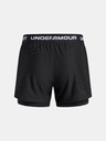Under Armour Момичешки къси панталони Under Armour UA Tech Play Up 2n1 Short-BLK