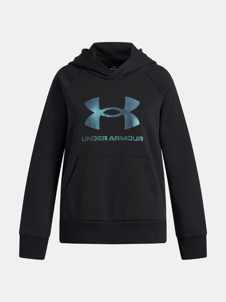 Under Armour Момичешки суитшърт Under Armour UA Rival Flc Shimmer Hdy-BLK