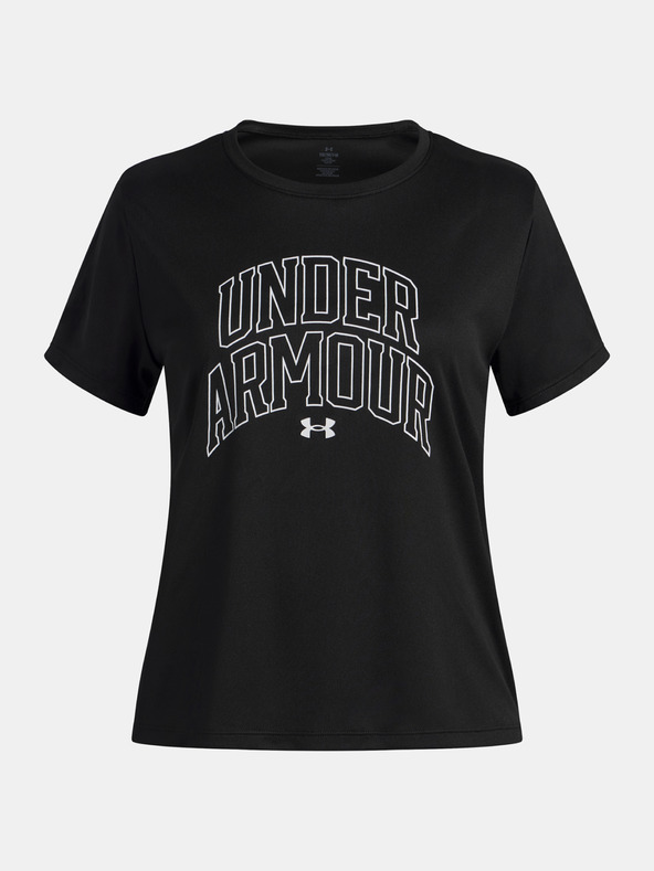 Under Armour Момичешка тениска Under Armour Tech Varsity Graphic SS-BLK